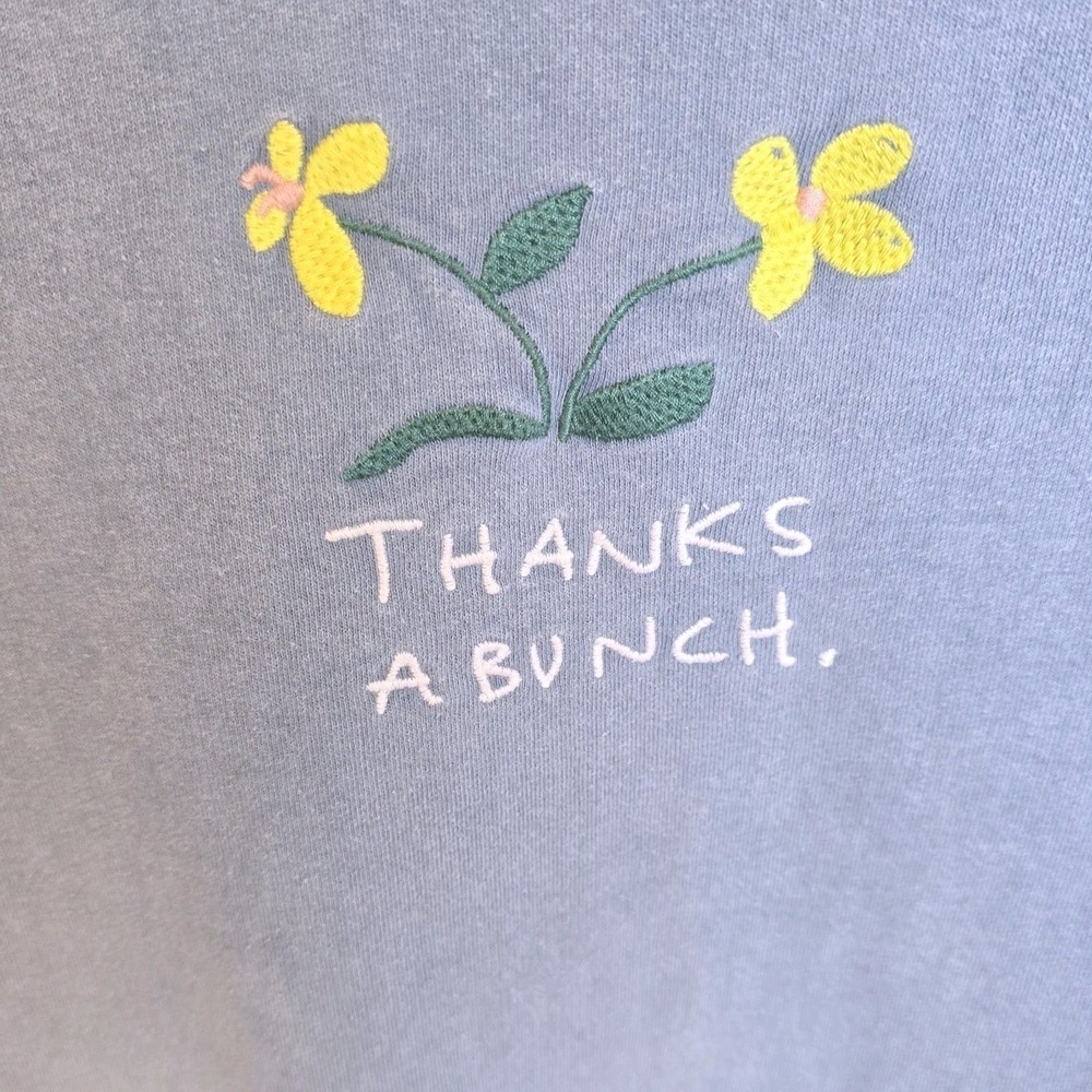 Comfy Everyday Urban Outfitters "Thanks A Bunch" Crewneck Sweatshirt - Size M - Picture 2 of 5